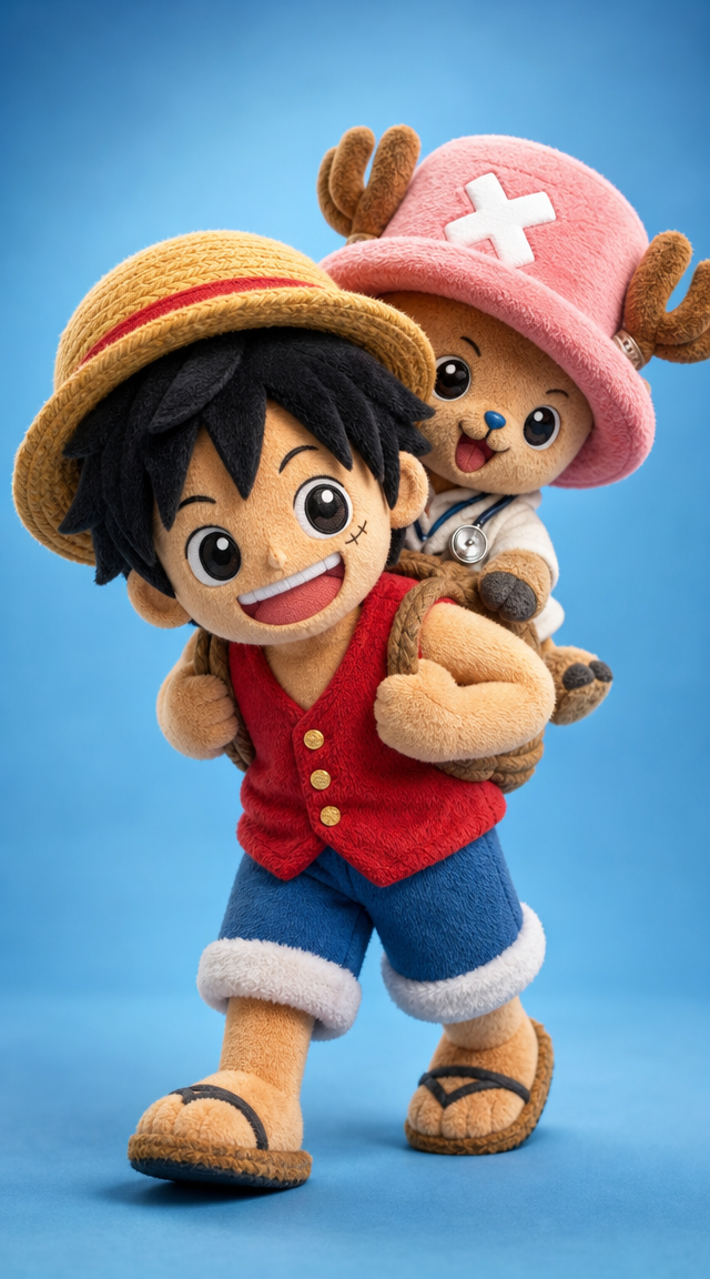 Ultra-detailed 3D plush cartoon character scene inspired by a classic